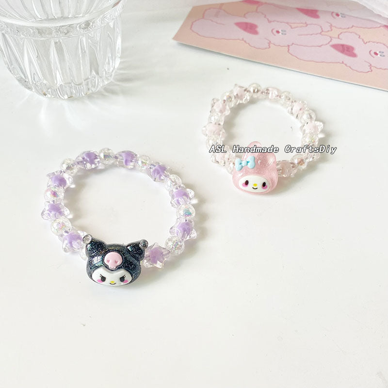 Women's Clow Super Fairy Sweet Couple Crystal String Bracelets