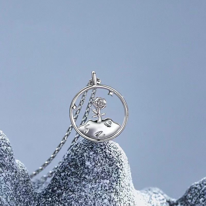 Couple Design High-grade Flower Pendant Clavicle Necklaces