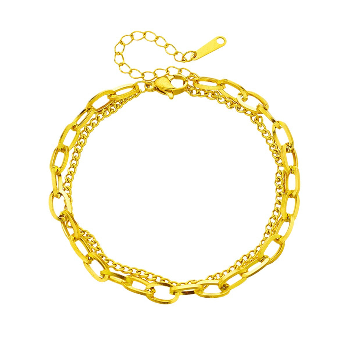 Women's Personalized Titanium Steel No Fading Simplicity Hip Hop Design Bracelets