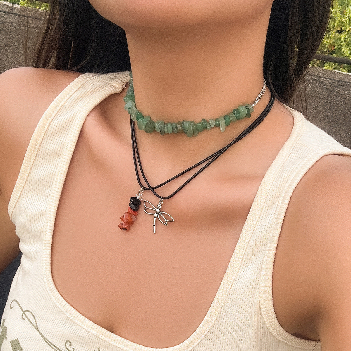 Damen Vintage Teufelsauge Türkis Anhänger Perlenketten