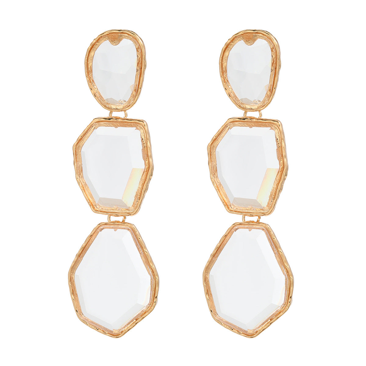 Women's Trendy Geometric Alloy Resin Bohemian Party Earrings