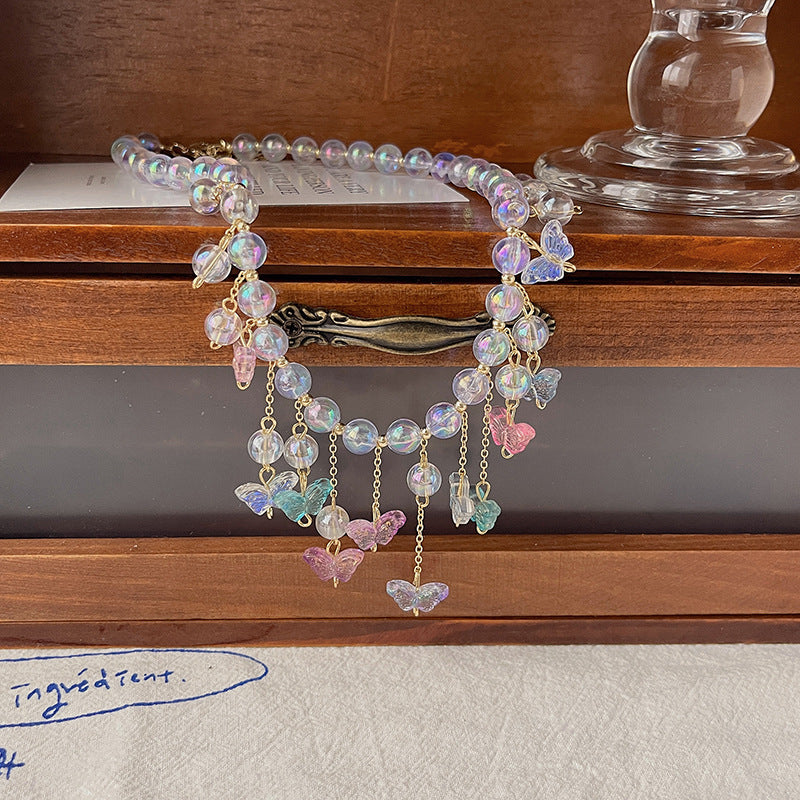 Colliers papillon en perles pour femmes, Style Mori, Design Sense
