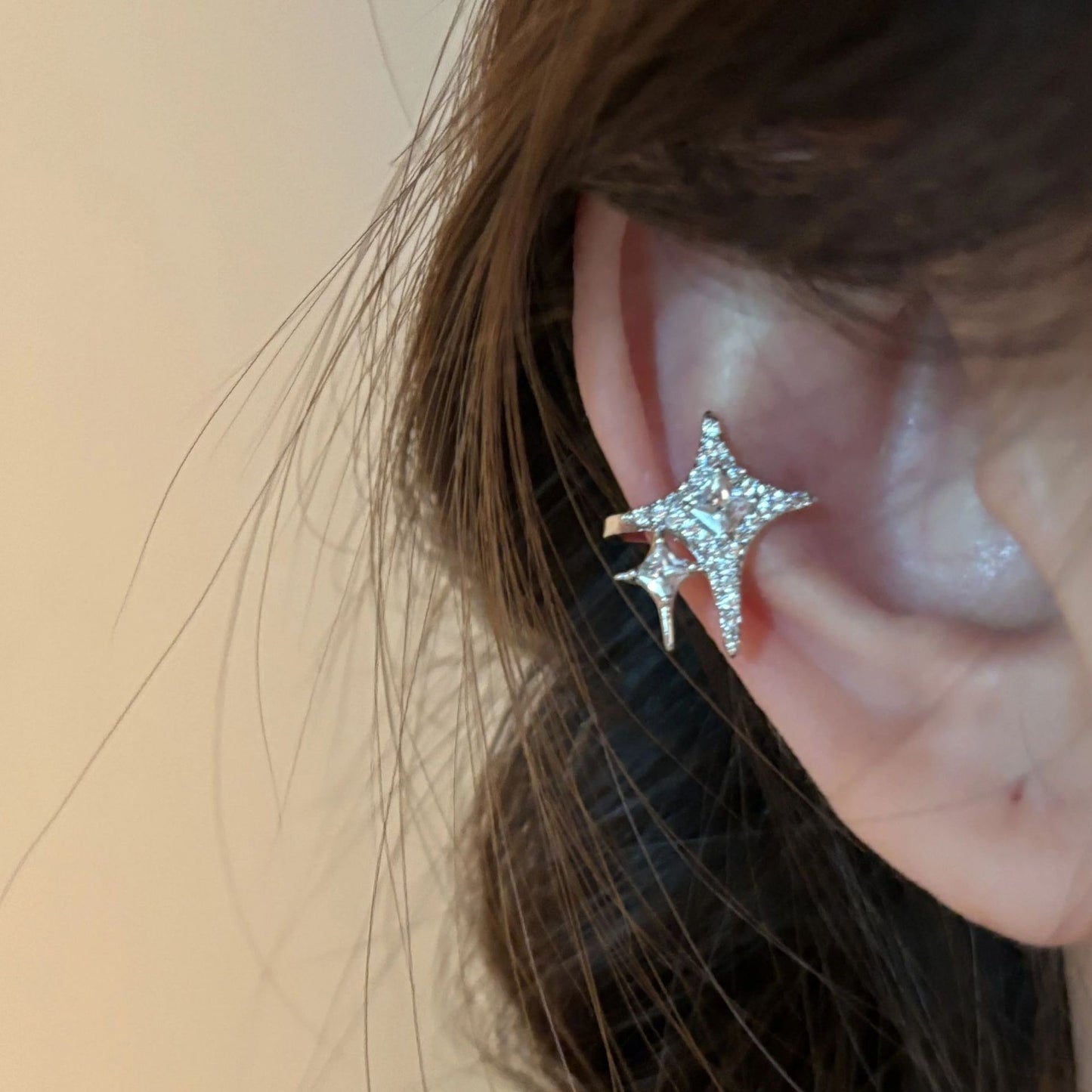Women's Zircon Light Luxury Simplicity Elegant High-grade Exquisite Versatile Ear Clip