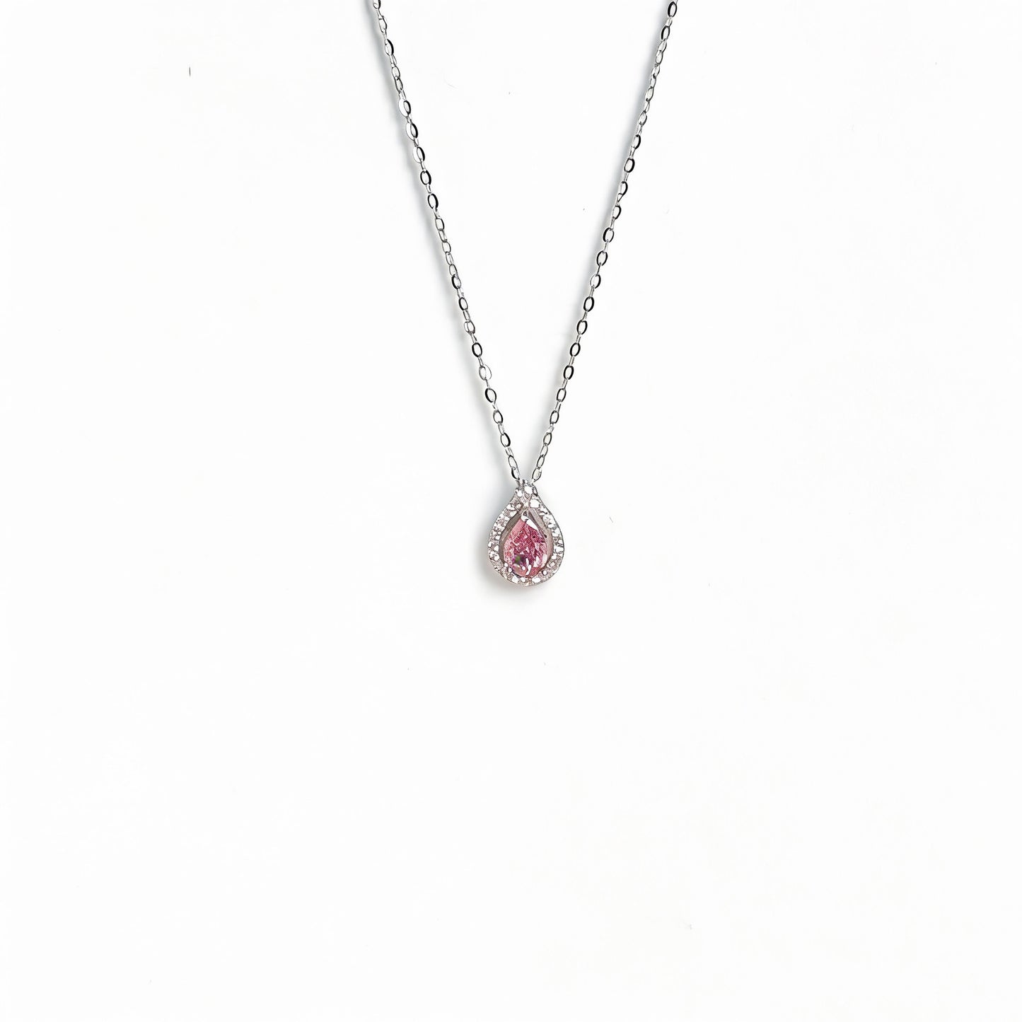 City Sterling Colored Gems Zircon Water Drops Female Fashion Minority Necklace