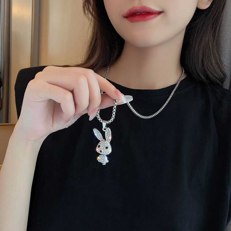 Women's Accessories Long Pendant Titanium Steel Trendy Hip Hop Sweater Necklaces