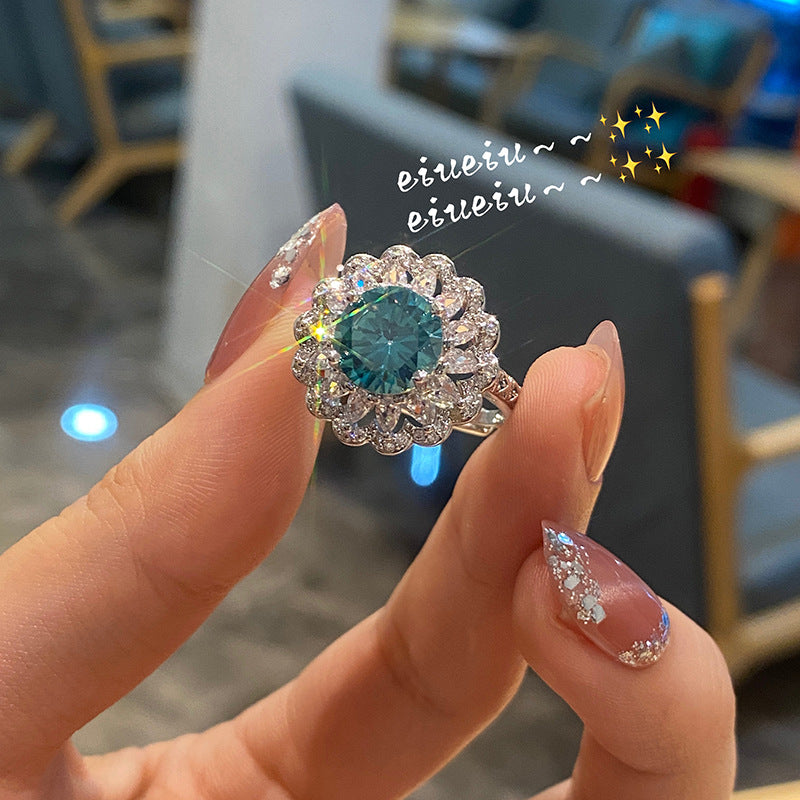 Eye Zircon Stylish Opening Adjustable Index Rings