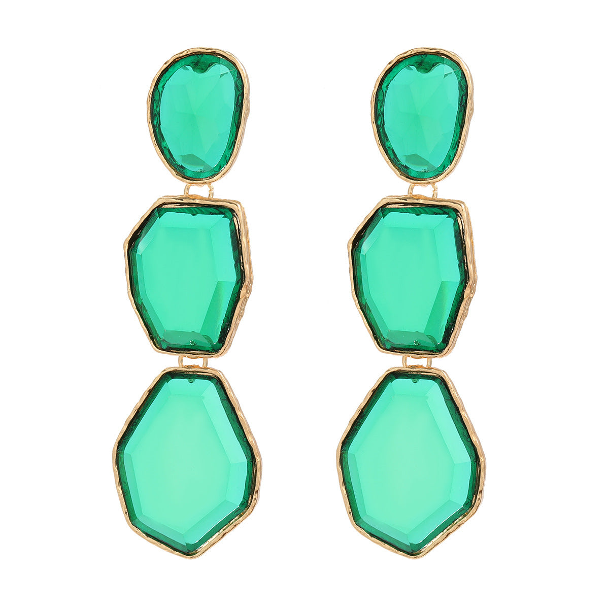 Women's Trendy Geometric Alloy Resin Bohemian Party Earrings