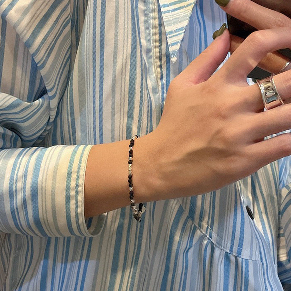 Petits morceaux de colliers en argent de haute qualité avec coutures en cristal