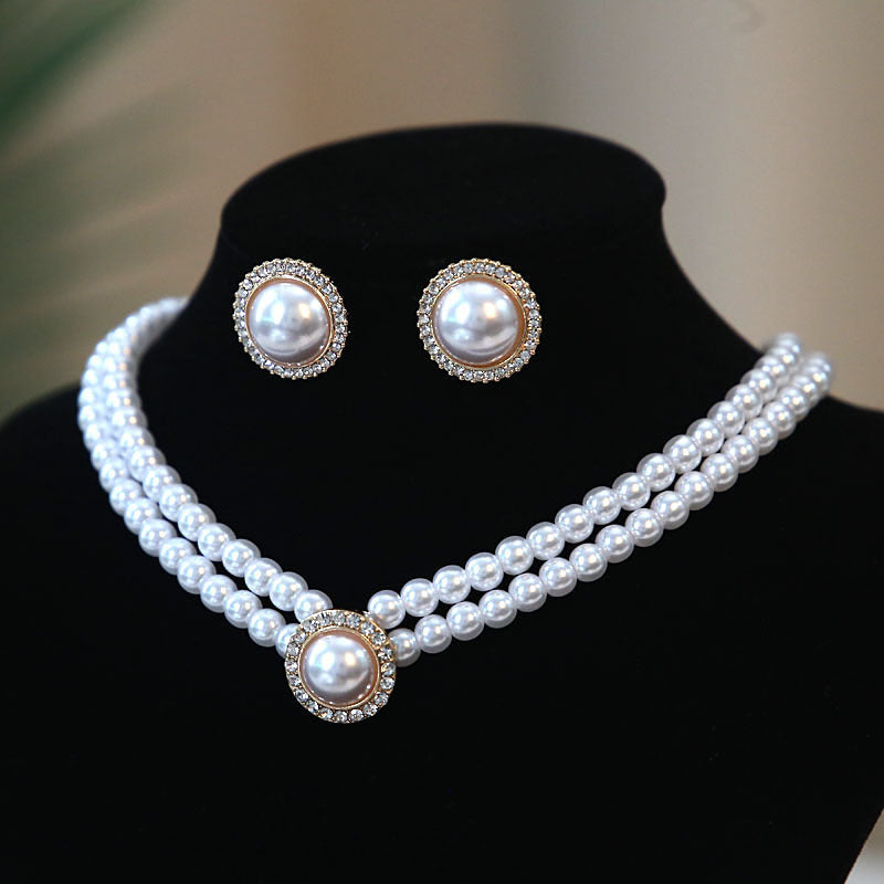 Round Pearl Simple Banquet Female Clavicle Chain Bride Necklace