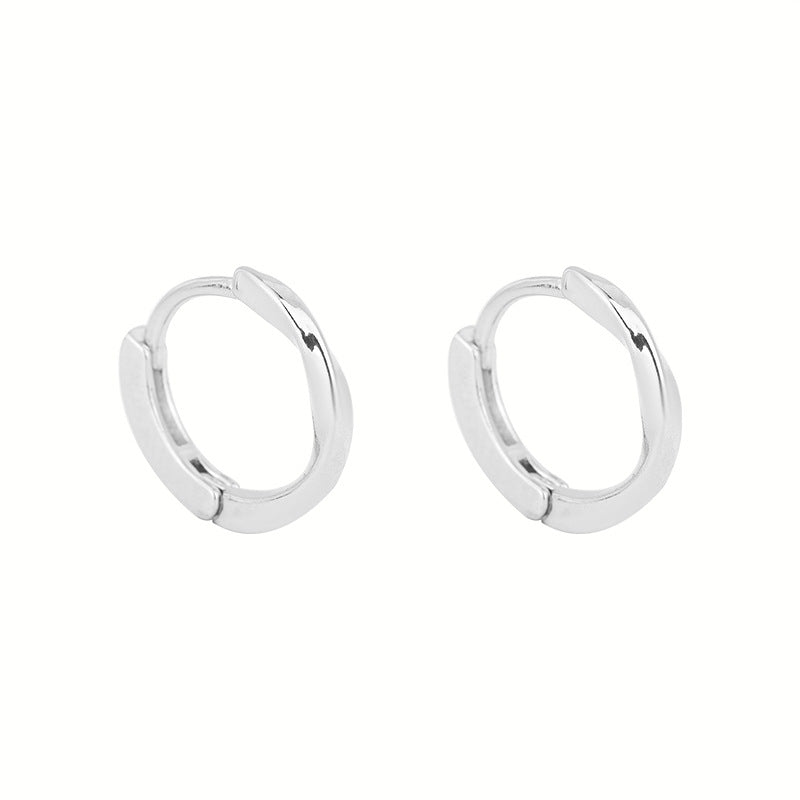Female Clip Elegant Mobius Strip Personality Earrings