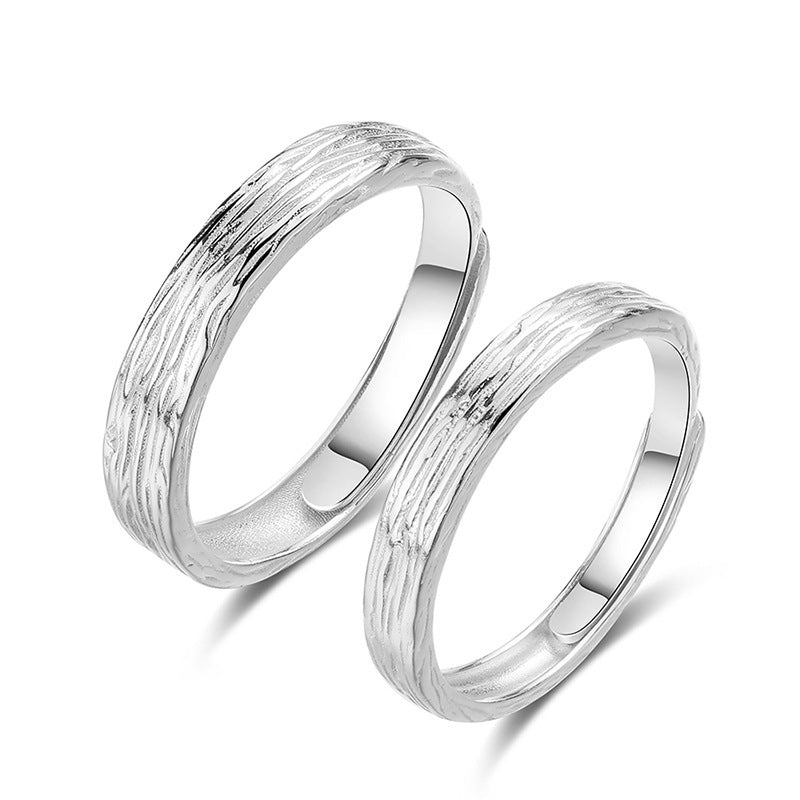 Damen & Herren & Left Marks Paar trendige Ringe mit offenem Ende