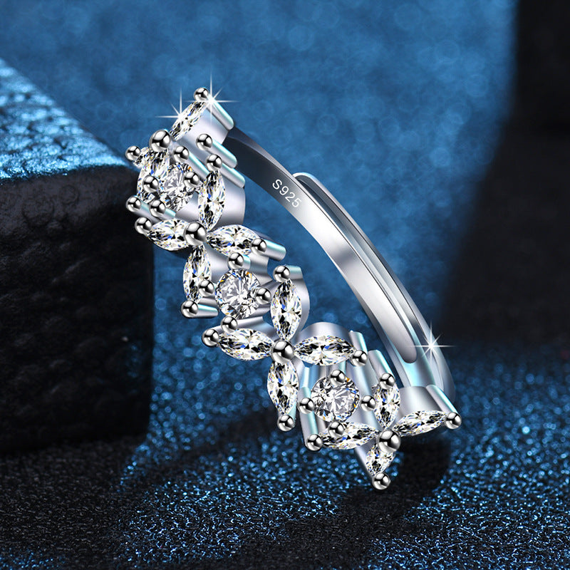 Women's Style Fashion Irregular Zircon With Diamond Personality Rings
