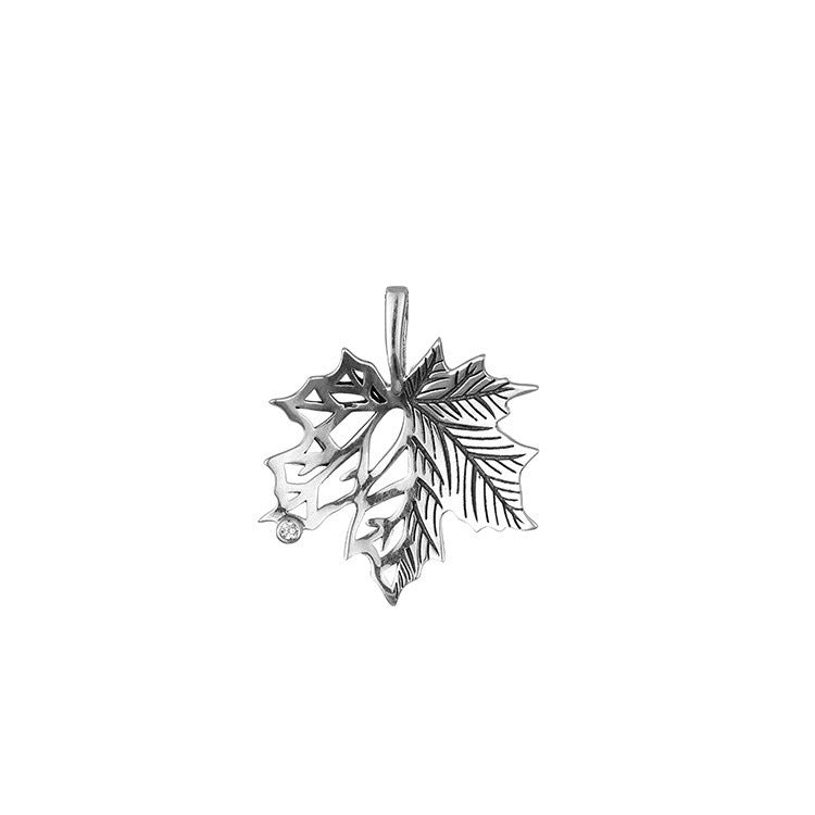 Trendige, einzigartige High-Street-Ornament-Halsketten für Damen und Herren sowie Ahornblatt-Halsketten