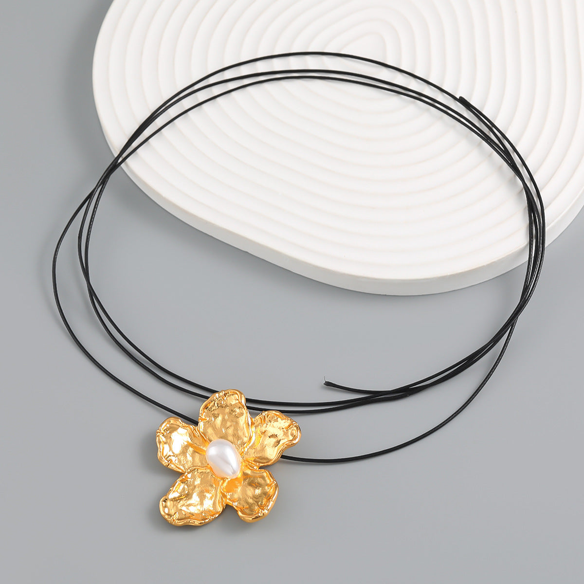 Women's Summer Flower Exaggerated Super Long Alloy Necklaces
