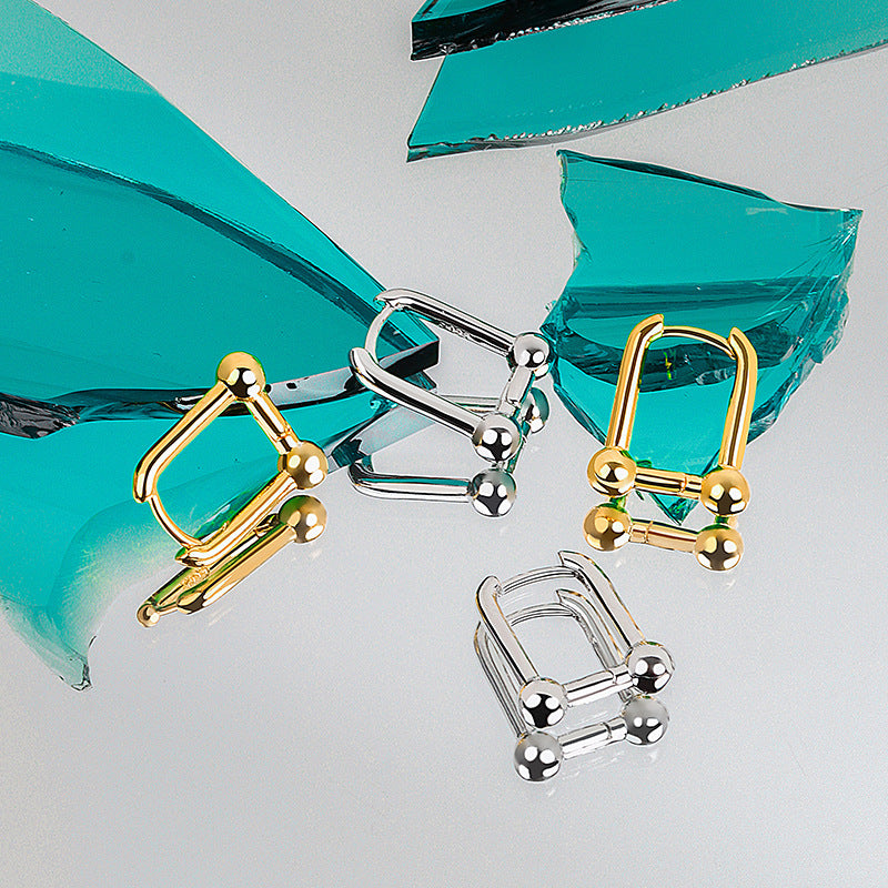 Creative U-shaped Gold High Quality Retro Earrings