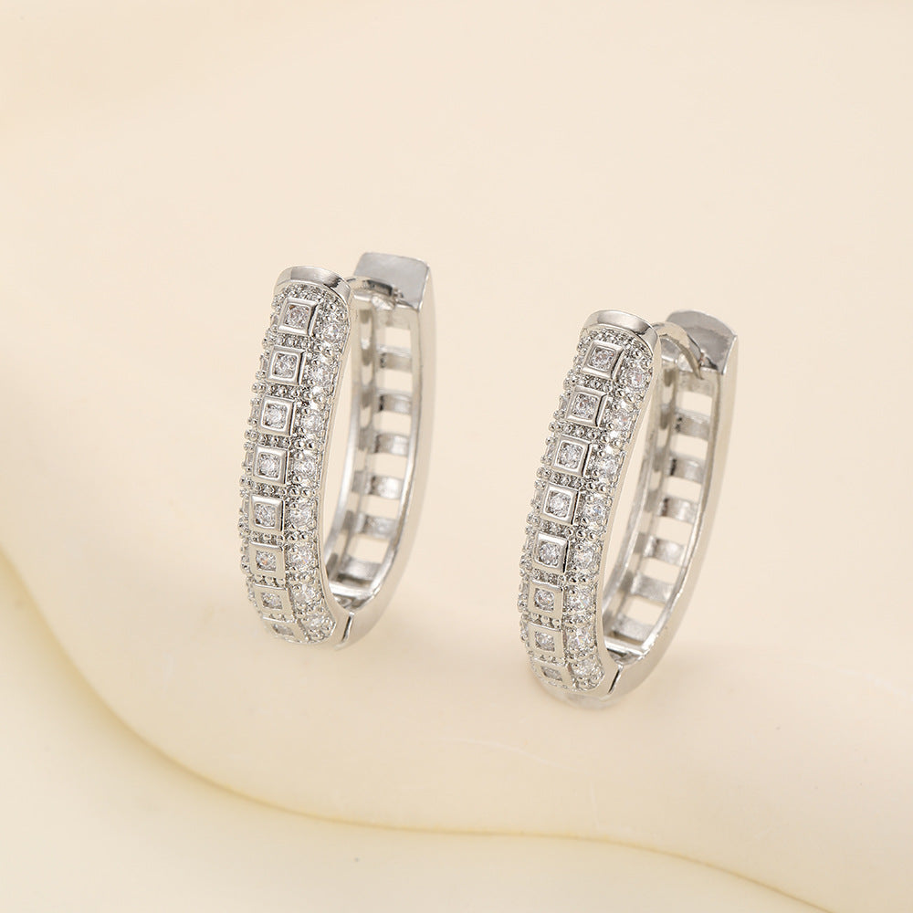 Women's Copper Over Inlaid Zircon Trendy Light Luxury Rings