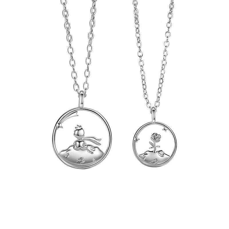 Couple Design High-grade Flower Pendant Clavicle Necklaces