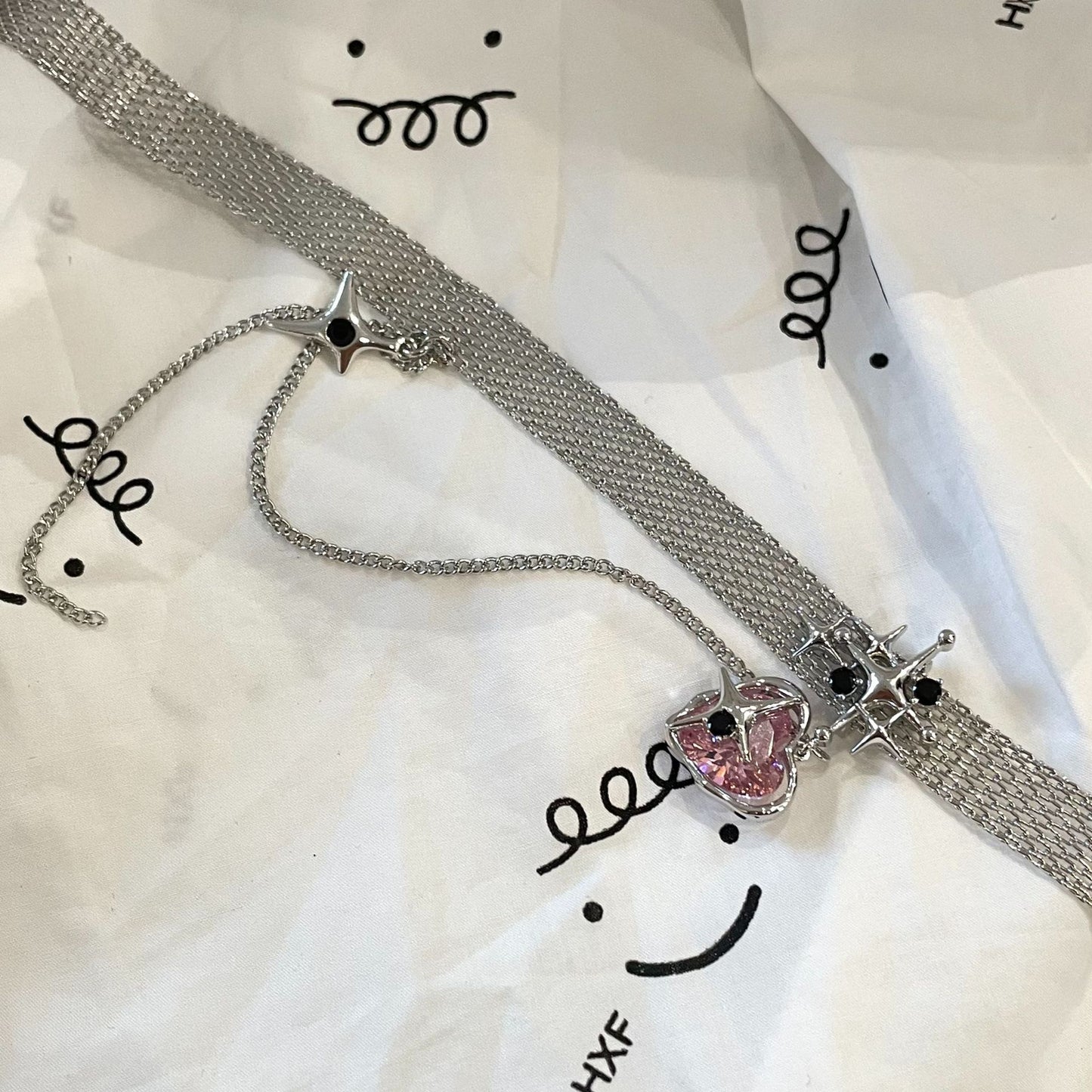 Colliers chaîne Cool en Zircon, diamant rose, amour, doux rêve