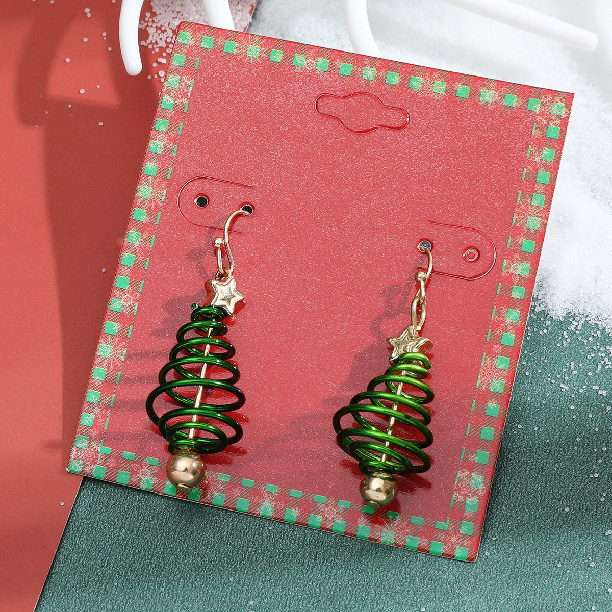 Cute Fashion Alloy Dripping Elk Snowflake Ear Earrings