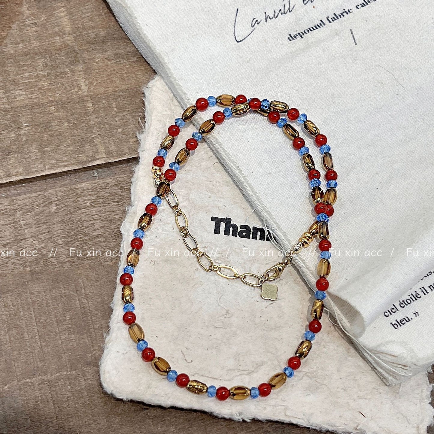 Women's Colorful Beaded Handmade Exquisite Clavicle Chain Necklaces