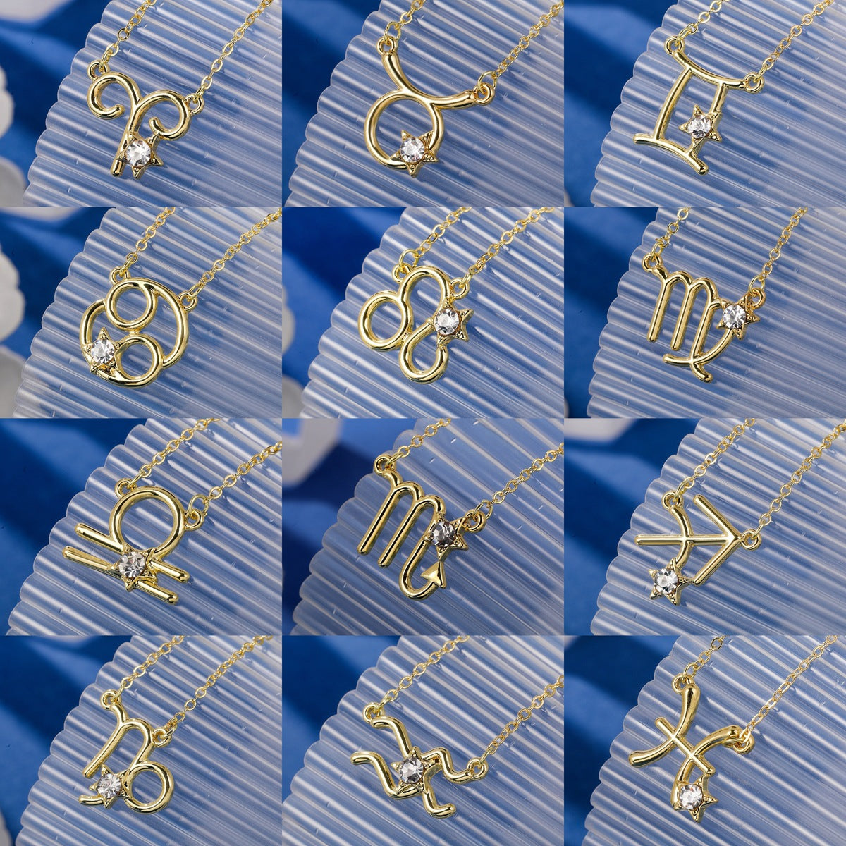Style Simple Accessories Design Zircon Constellation Necklaces
