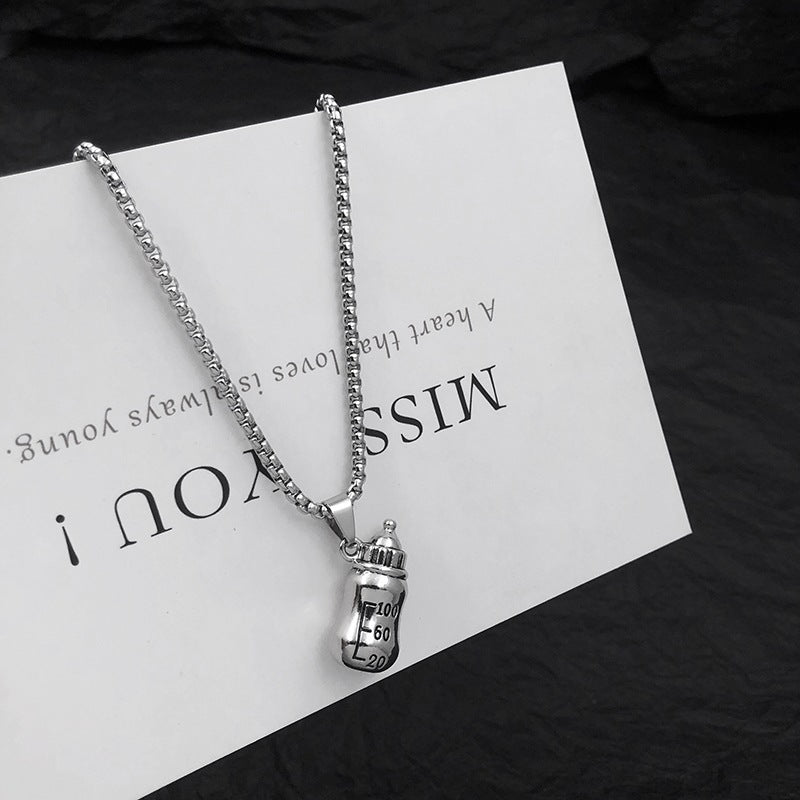 Women's & Men's & Hipster Super Cute Small Feeding Bottle Personalized Hip Necklaces
