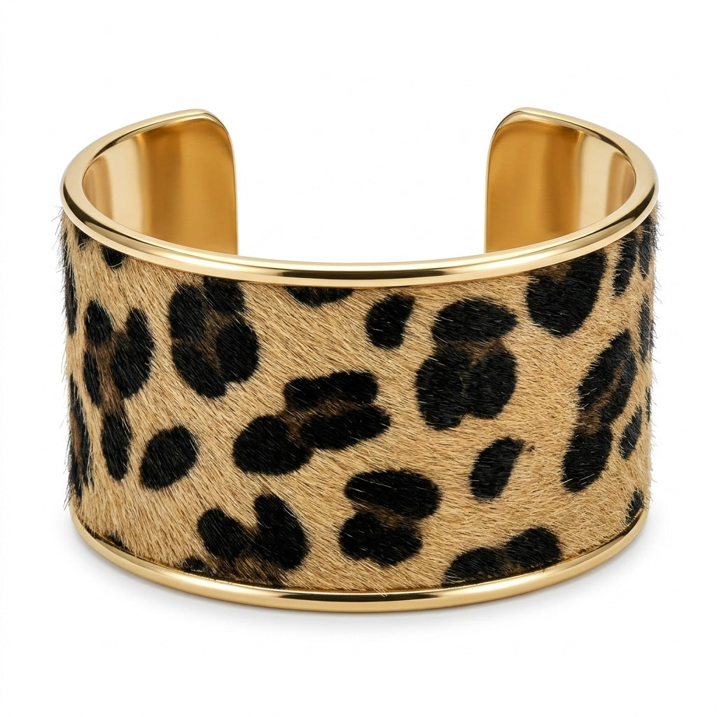 Zebra Print Wide Version Open-ended Fashion Retro Horse Fur Bracelet