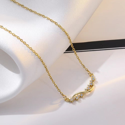 Women's Double Layer Twin Simple Niche Smiley Necklaces