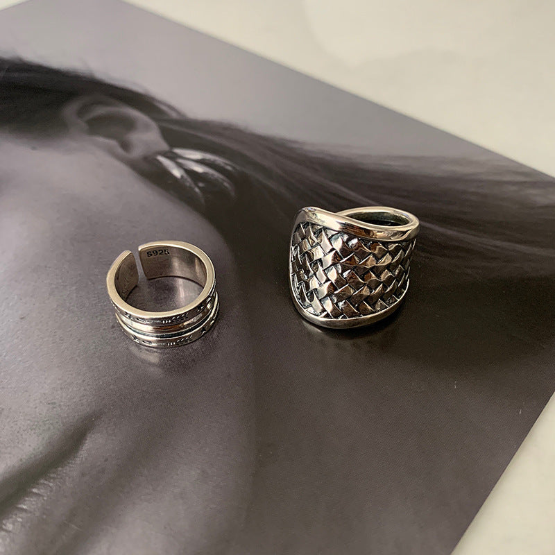 Offene Hip-Hop-Ringe im Retro-Stil für Damen mit eleganter Skala