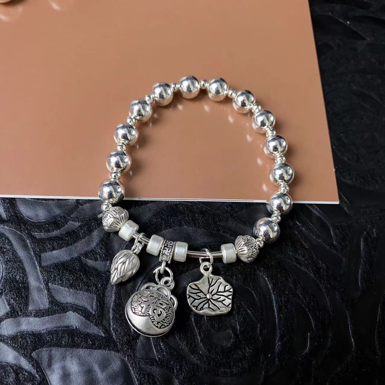 Hand-woven Kitten Elephant Fish Abacus Lotus Bracelets