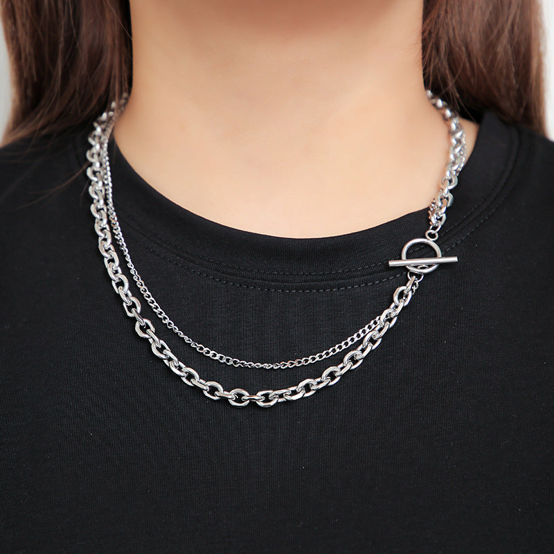 Simple Metal Chain Trendy Street Cold Necklaces