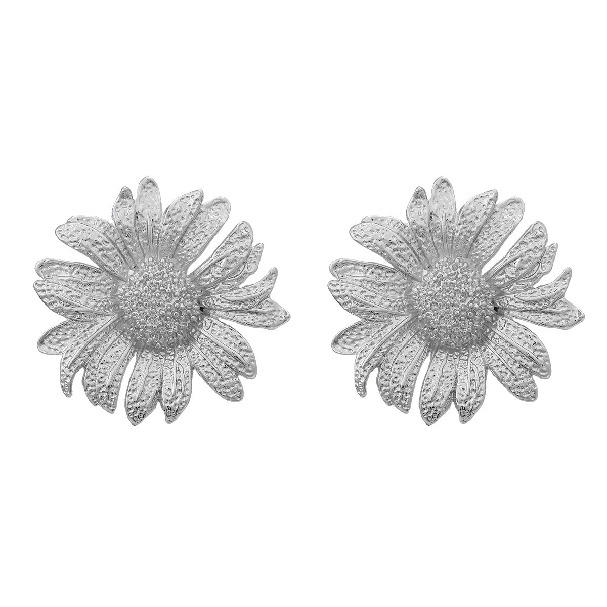 Sunflower Flower Alloy Female Exaggerated Metal Earrings