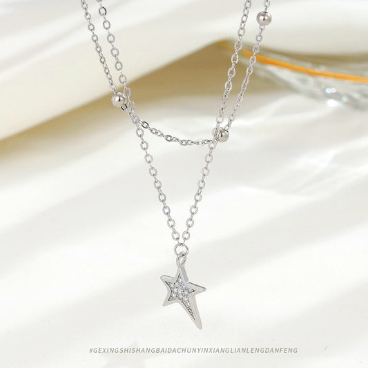 Women's Diamond Beads Temperamental Minority High-grade Ornament Style Necklaces