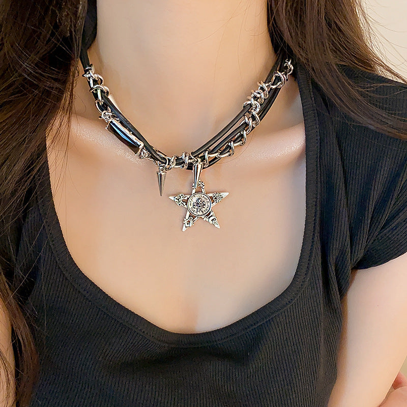Niche Hip Hop Clavicule Chaîne Colliers Doux