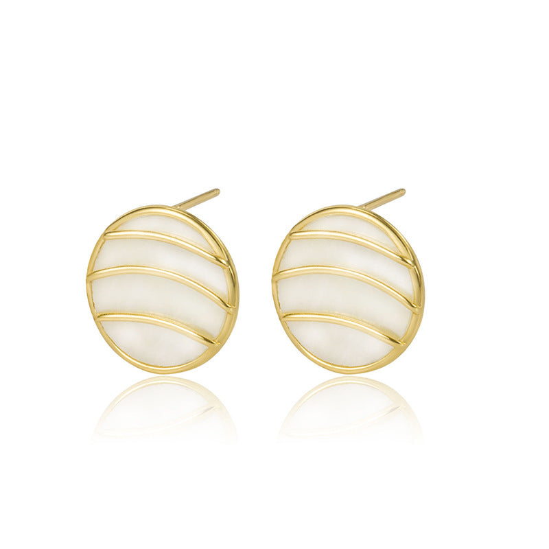 Bagues fritillaires creuses rondes en argent sterling rétro pour femmes