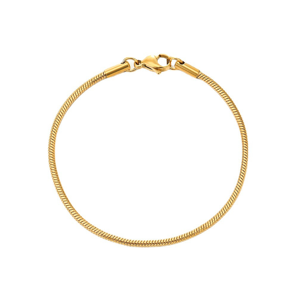 Nischendesign-Titan-Schlangenknochenarmbänder für Damen aus Stahl