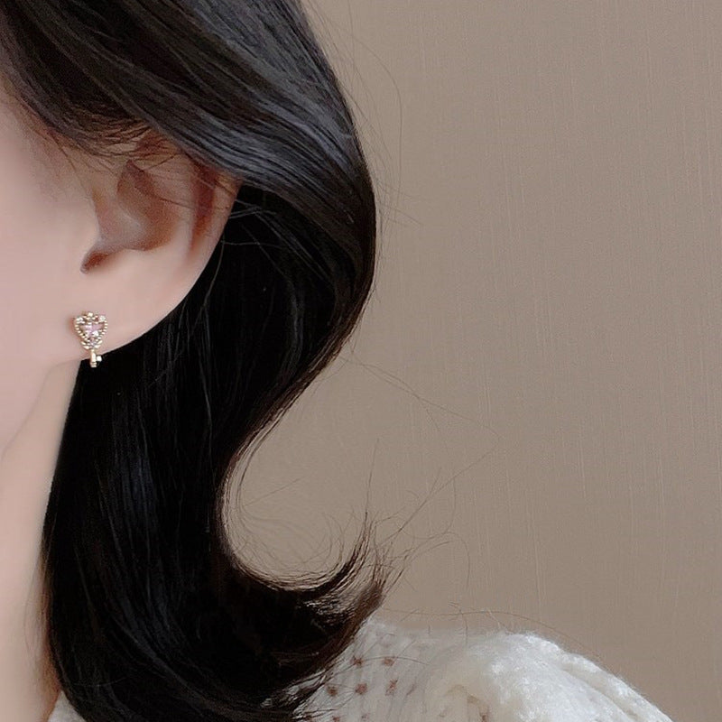 Leichte, luxuriöse, einfache, kleine Ringe mit eingelegtem Zirkon für Damen