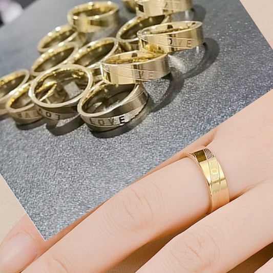 Affordable Luxury Fashion Titanium Steel Couple Rings