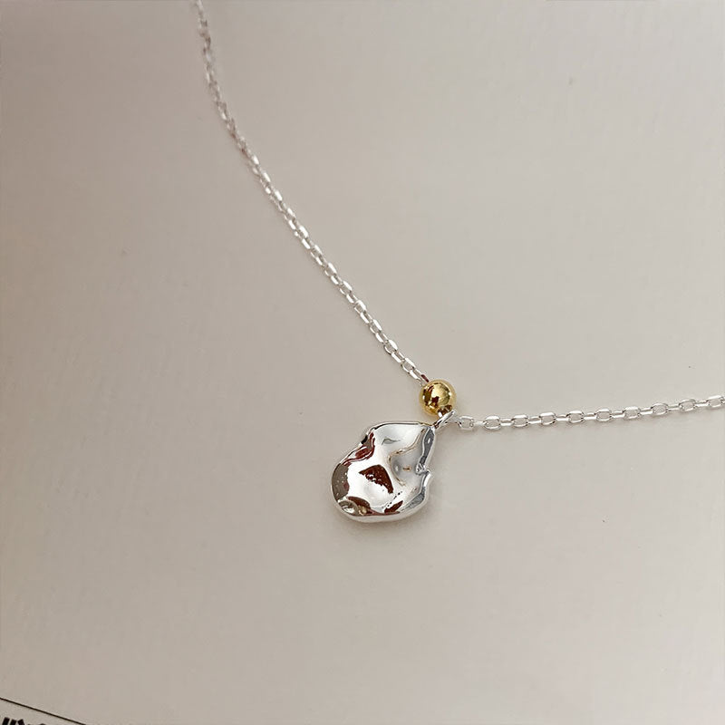 Sterling Sier Simple Niche Couleur Assortie Bonnet Femelle Clavicule Colliers