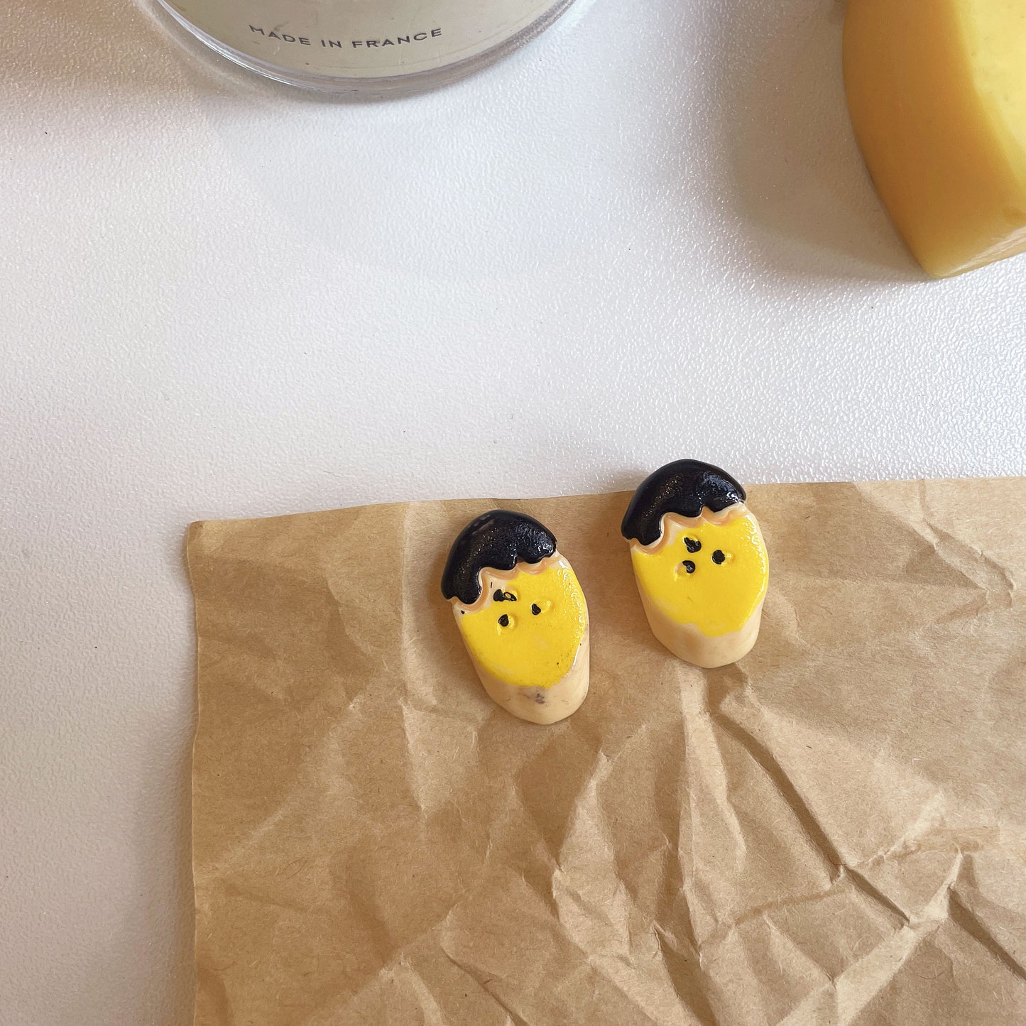 Women's Bread Egg Tart Cookies Cute Personalized Earrings