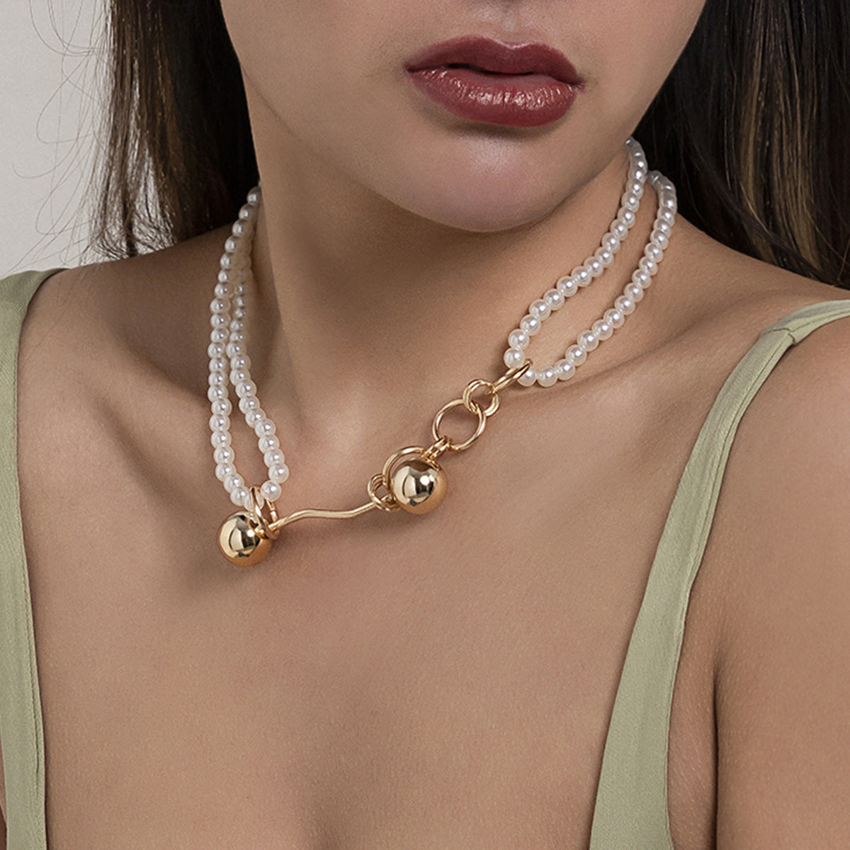 Imitation de perles, coutures simples, créatives et colliers féminins