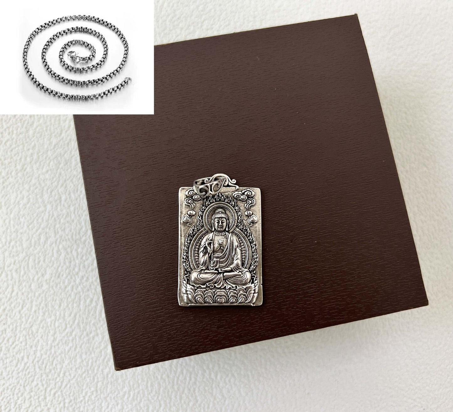 Buddha Bodhisattva Pendant Male Zodiac Sign Necklaces