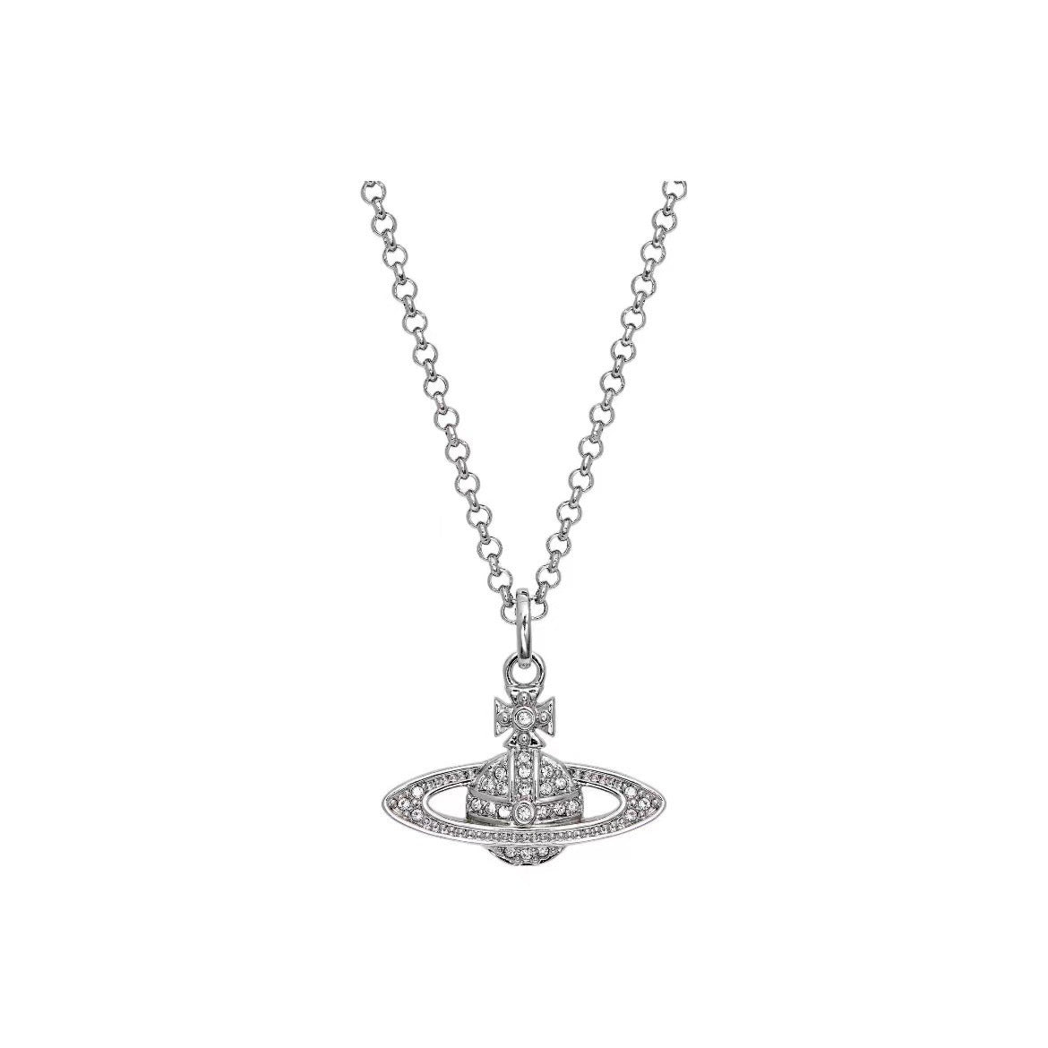 Flat Saturn Female Classic Planet Chain Necklaces