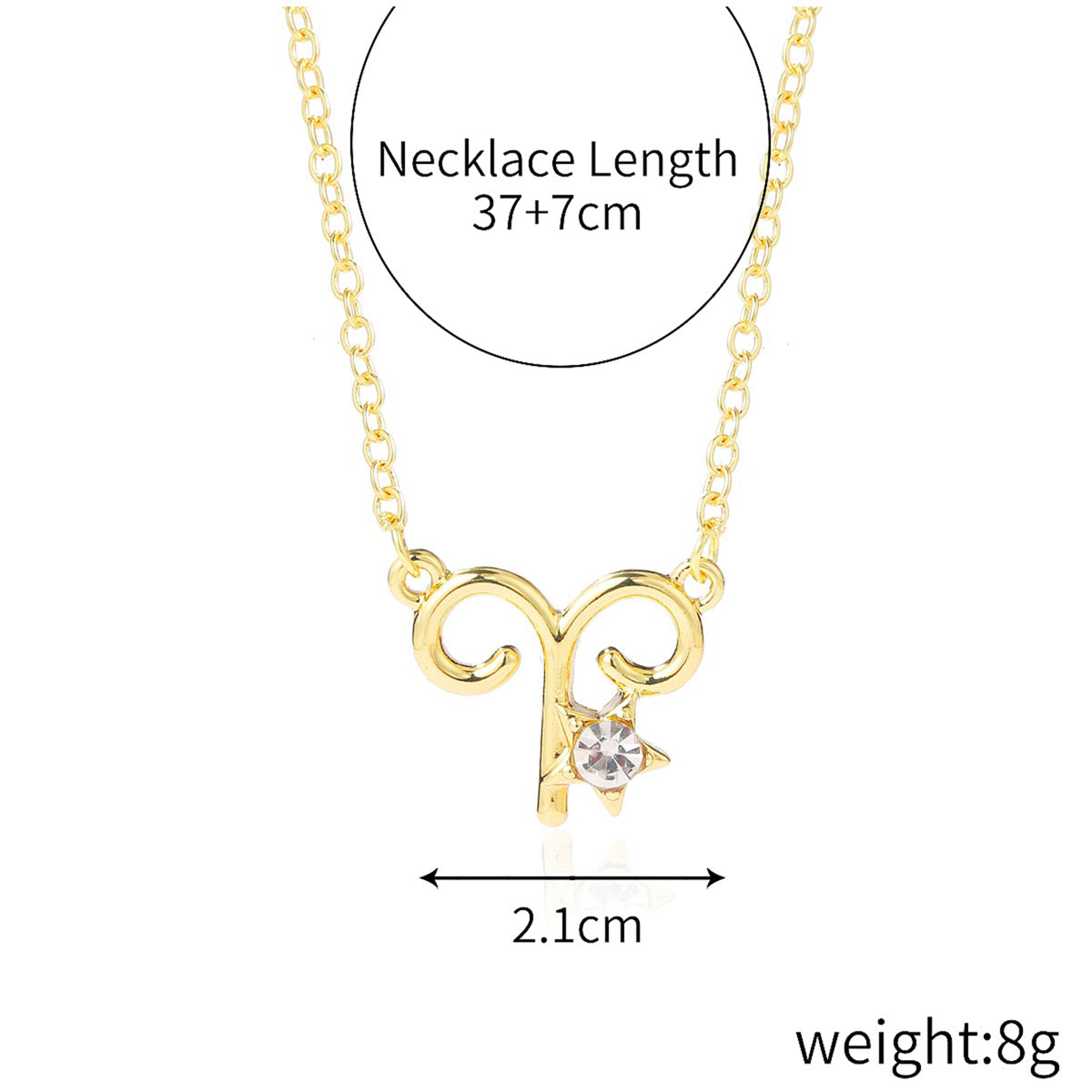 Style Simple Accessories Design Zircon Constellation Necklaces