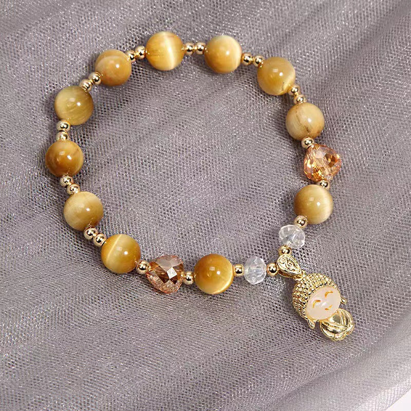Einfache Retro-Armbänder im Ethno-Stil mit einer Kette und Anhänger