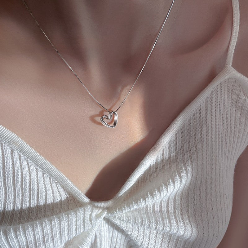 Women's Luxury Minority Design High-grade Heart-shaped Collarbone Gifts For Necklaces
