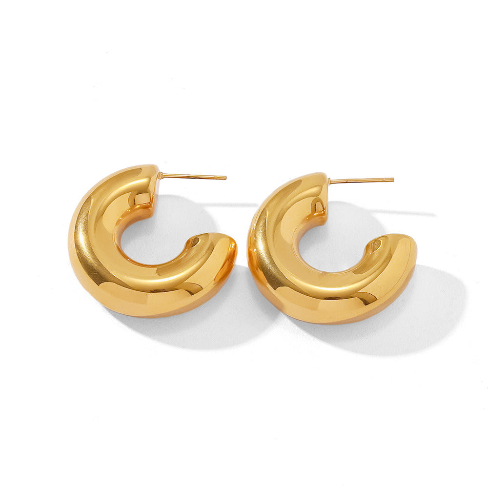 Geometric Trend High-grade Shaped Stainless Steel Cold Earrings