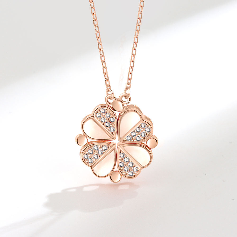 Broadcast Ornament Gold-plated Four-leaf Clover Female Necklaces