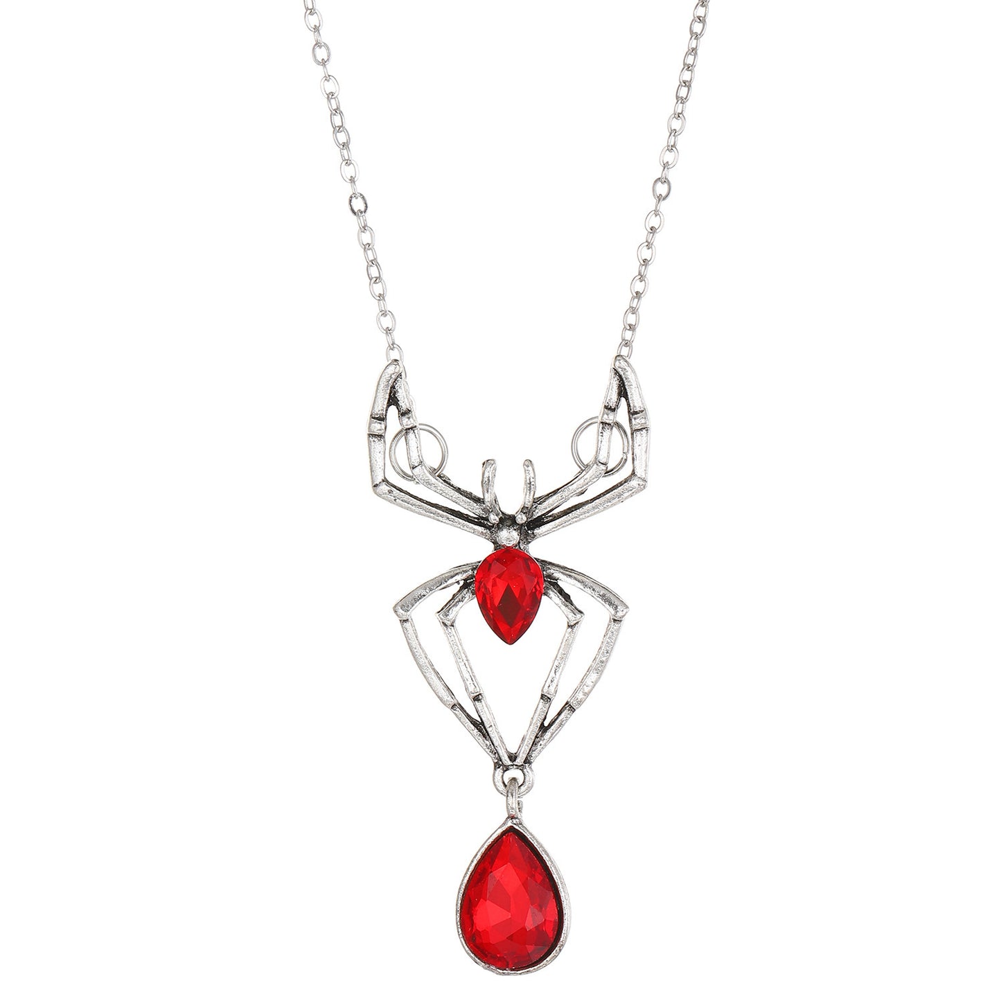 Halloween Three-piece Spider Retro Emerald Suit Jewelry Set