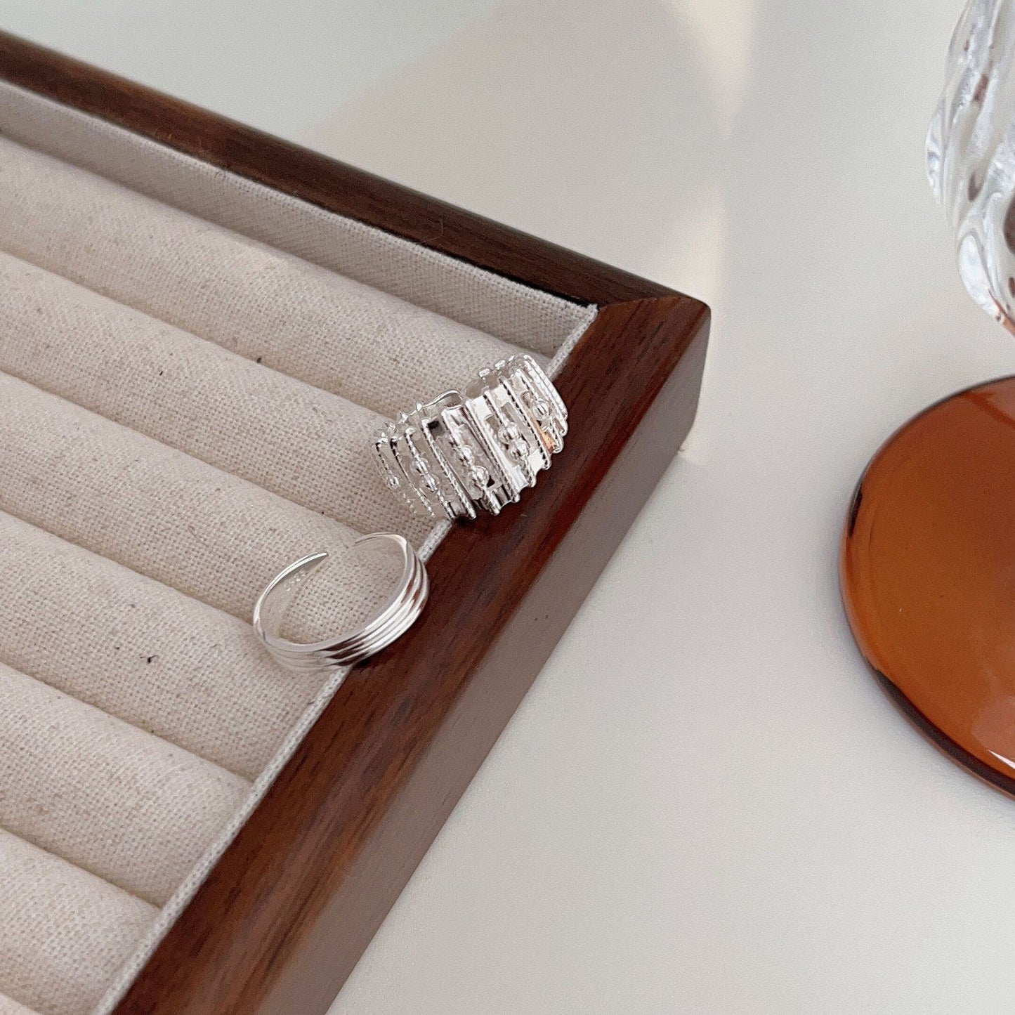 Constant Sterling Sier Winding Open Female Rings